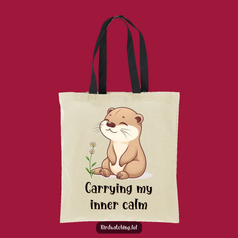 Funny Otter Tote Bag: Carry Your Calm, Perfect Nature Gift!