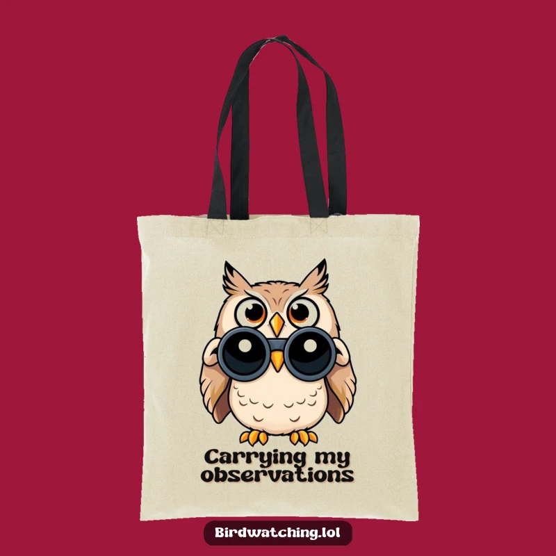 Funny Surprised Owl Tote Bag - Durable Wide-Eyed Birdwatcher Carryall