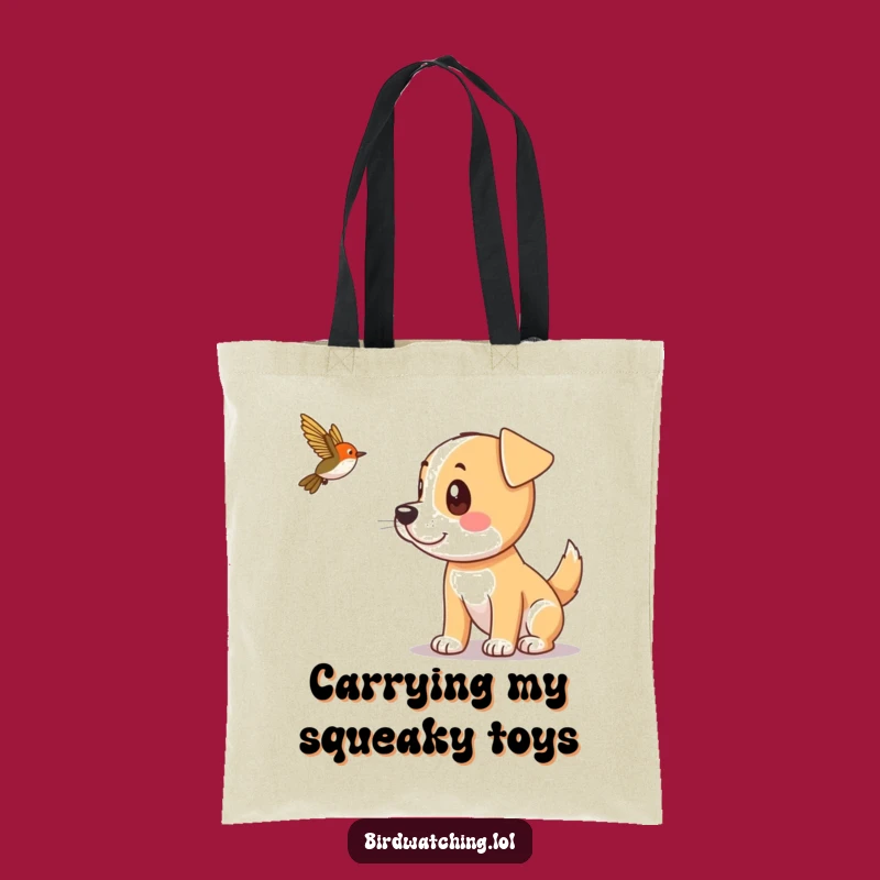 Funny Dog Bird Spotting Tote Bag: Playful Canine Accessory, Perfect Gift