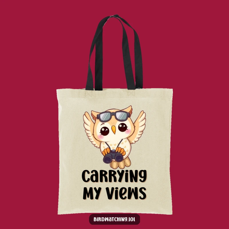 Funny Owl Birdwatcher Tote Bag: Carry Your Essentials with Nature's Flair
