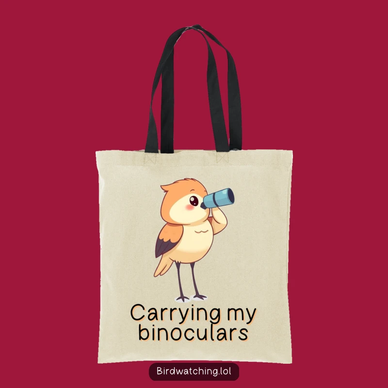 Funny Bird Watcher Tote Bag: Determined Observer Accessory Gift