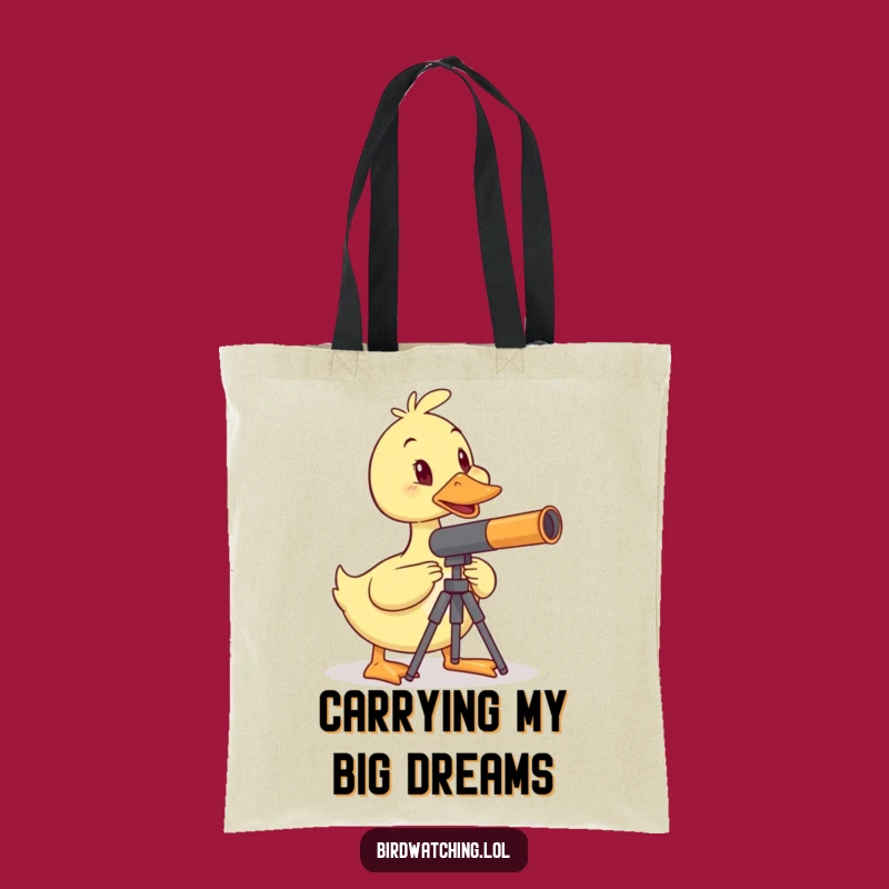 Funny Duck Telescope Tote Bag: Carry Your Curiosity, Great Gift!