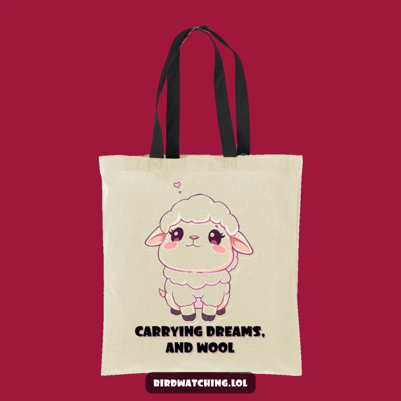 Funny Fluffy Sheep Dreamy Tote Bag: Adorable Humorous Gift for the Gentle Soul