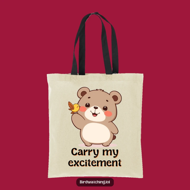 Funny Happy Bear Tote Bag - Durable Nature Pointer Carryall