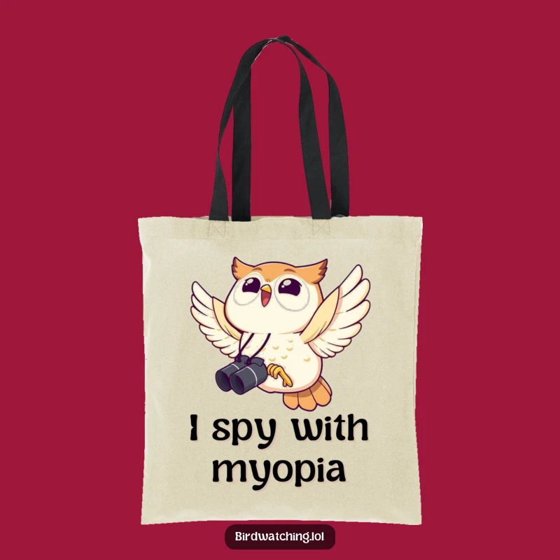 Funny Owl Tote Bag: Carry Your Gear With This Joyful Bird Watcher Gift