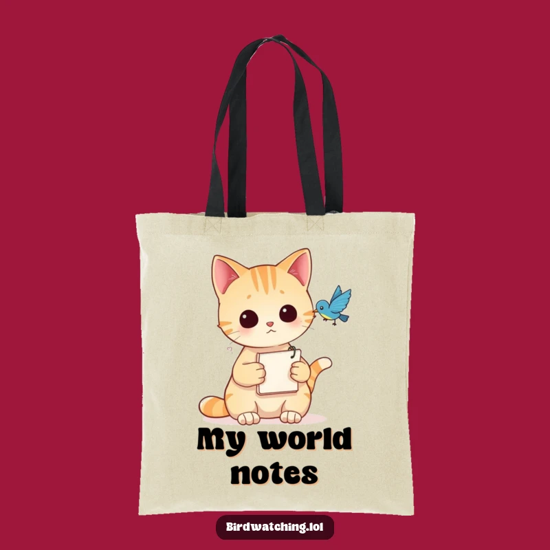 Funny Cat Observer Tote Bag - Carry Your Notes & Essentials